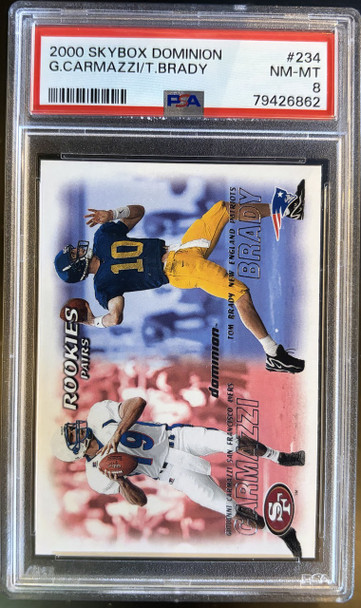 2000 SkyBox Dominion Carmazzi / Brady #234 Base RC PSA 8 front of card
