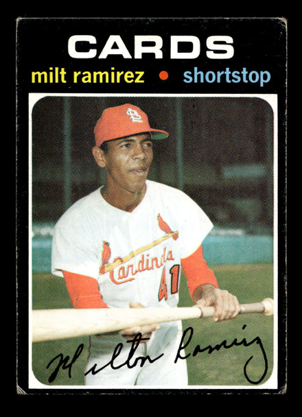1971 Topps Milt Ramirez #702 St. Louis Cardinals RC High Number Low Grade - Creases front of card
