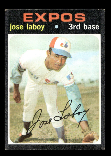 1971 Topps Jose Laboy #132 Montreal Expos Good front of card