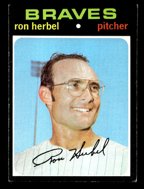 1971 Topps Ron Herbel #387 Atlanta Braves VG front of card