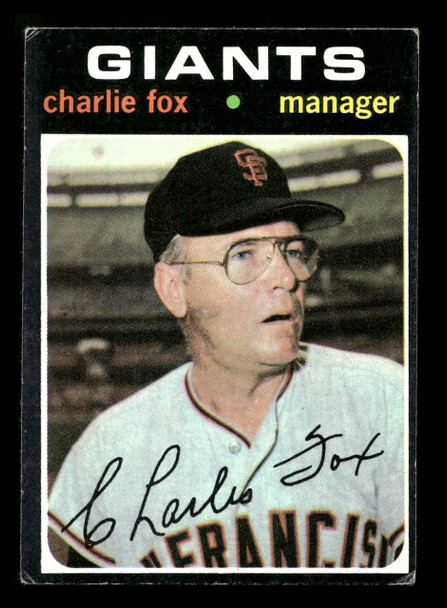 1971 Topps Charlie Fox #517 San Francisco Giants RC Good front of card