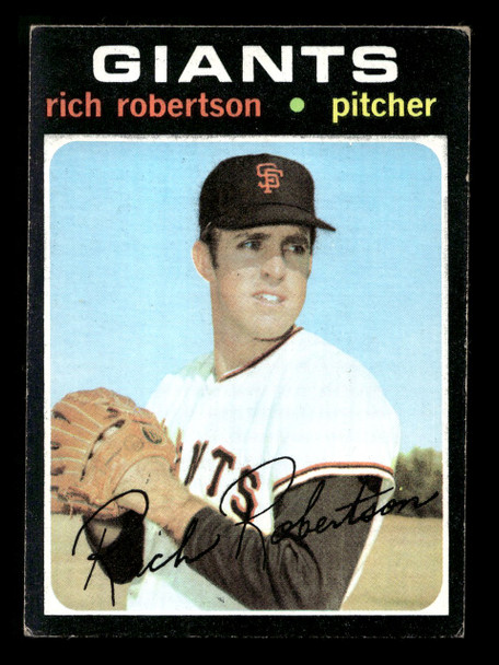 1971 Topps Rich Robertson #443 San Francisco Giants Good front of card