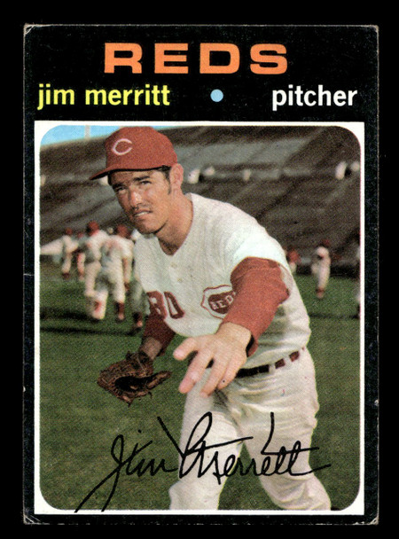 1971 Topps Jim Merritt #420 Cincinnati Reds Good front of card