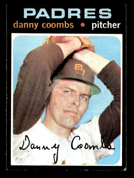 1971 Topps Danny Coombs #126 San Diego Padres VG front of card