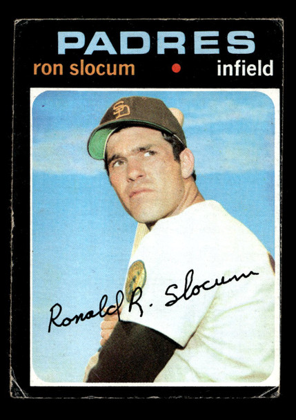 1971 Topps Ron Slocum #274 San Diego Padres Low Grade - Creases front of card