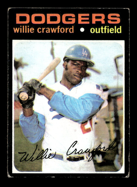 1971 Topps Willie Crawford #519 Los Angeles Dodgers Good front of card