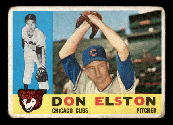 1960 Topps Don Elston #233 Chicago Cubs Low Grade - Creases front of card
