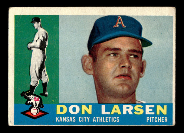 1960 Topps Don Larsen #353 Kansas City Athletics Low Grade - Creases front of card