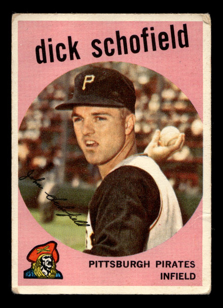 1959 Topps Dick Schofield #68 Pittsburgh Pirates Low Grade - Marks front of card