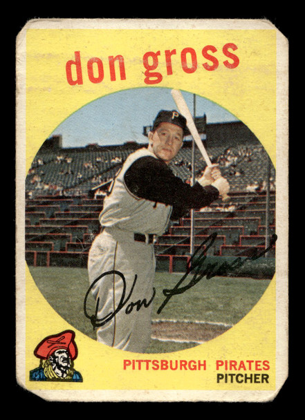 1959 Topps Don Gross #228 Pittsburgh Pirates Low Grade - Creases front of card