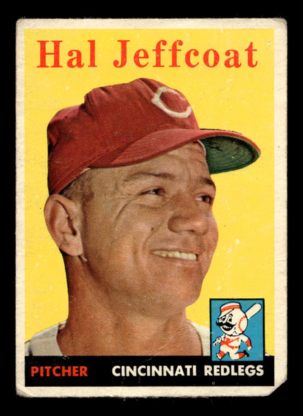1958 Topps Hal Jeffcoat #294 Cincinnati Redlegs VG front of card