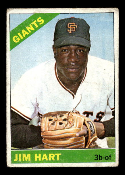 1966 Topps Jim Hart #295 San Francisco Giants Low Grade - Creases front of card
