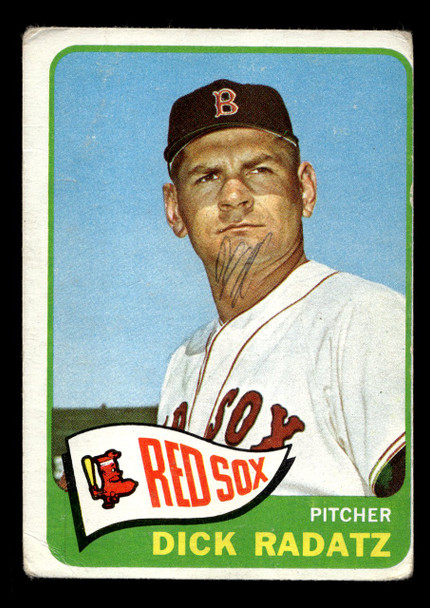 1965 Topps Dick Radatz #295 Boston Red Sox Low Grade - Creases front of card