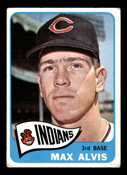 1965 Topps Max Alvis #185 Cleveland Indians VG front of card