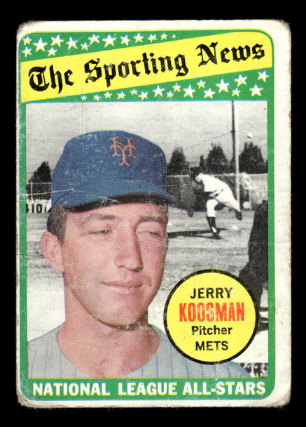1969 Topps Jerry Koosman #434 All-Star Low Grade - Creases front of card