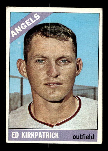1966 Topps Ed Kirkpatrick #102 California Angels Low Grade - Creases front of card