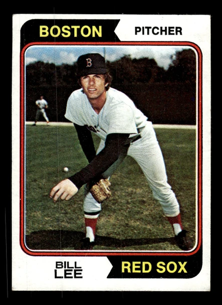 1974 Topps Bill Lee #118 Boston Red Sox VG — Example A front of card