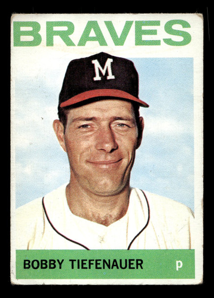 1964 Topps Bobby Tiefenauer #522 Milwaukee Braves VG front of card