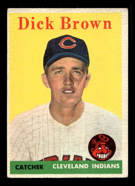 1958 Topps Dick Brown #456 Cleveland Indians VG front of card