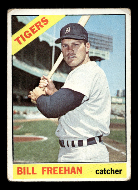 1966 Topps Bill Freehan #145 Detroit Tigers Low Grade - Marks front of card
