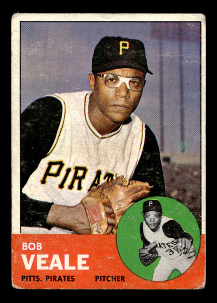 1963 Topps Bob Veale #87 Pittsburgh Pirates VG front of card