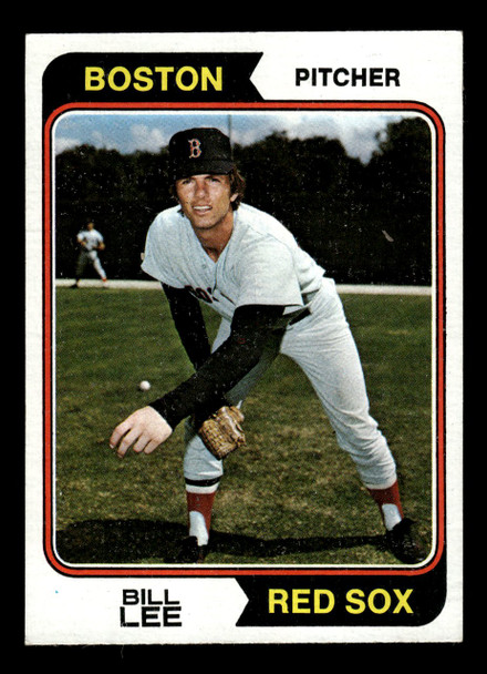 1974 Topps Bill Lee #118 Boston Red Sox VG — Example B front of card