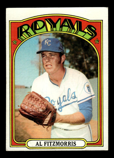 1972 Topps Al Fitzmorris #349 Kansas City Royals VG — Example B front of card