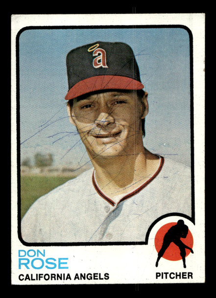 1973 Topps Donald Gary Rose #178 California Angels RC Low Grade - Creases front of card