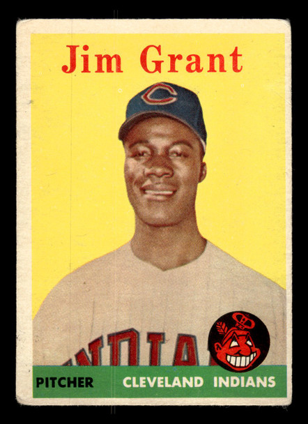 1958 Topps Mudcat Grant #394 Cleveland Indians RC Low Grade - Creases front of card