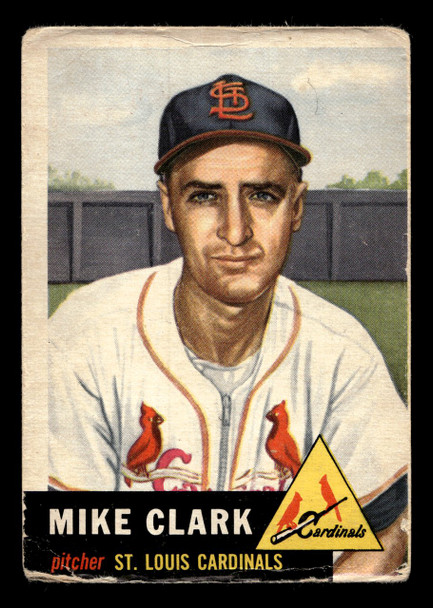 1953 Topps Mike Clark #193 St. Louis Cardinals Poor front of card