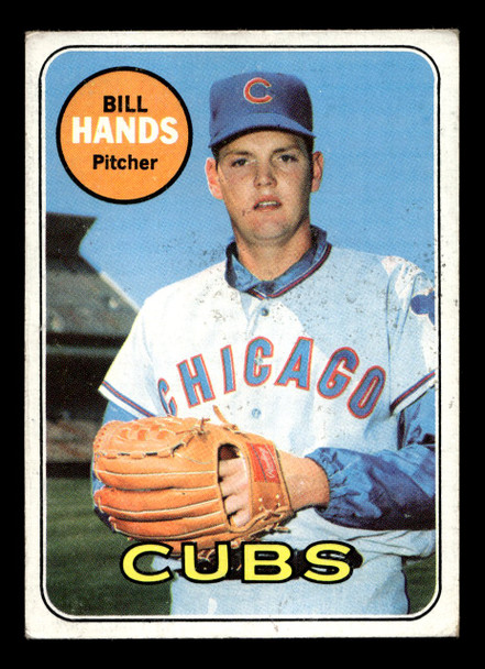 1969 Topps Bill Hands #115 Chicago Cubs VG-EX front of card