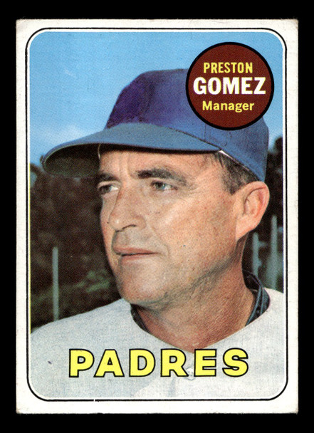 1969 Topps Preston Gomez #74 San Diego Padres VG front of card