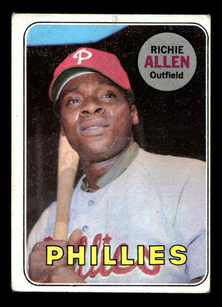 1969 Topps Dick Allen #350 Philadelphia Phillies HOF VG-EX front of card