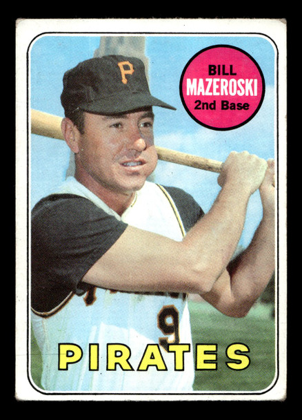 1969 Topps Bill Mazeroski #335 Pittsburgh Pirates HOF VG-EX front of card