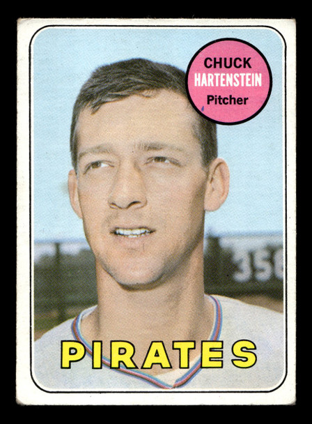1969 Topps Chuck Hartenstein #596 Pittsburgh Pirates High Number VG-EX front of card