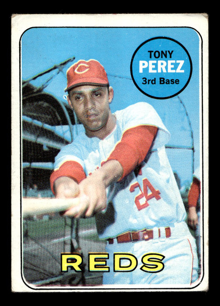 1969 Topps Tony Perez #295 Cincinnati Reds HOF VG-EX front of card