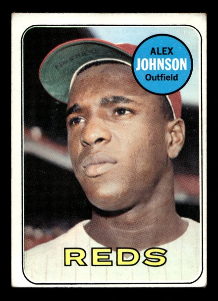 1969 Topps Alex Johnson #280 Cincinnati Reds VG-EX front of card