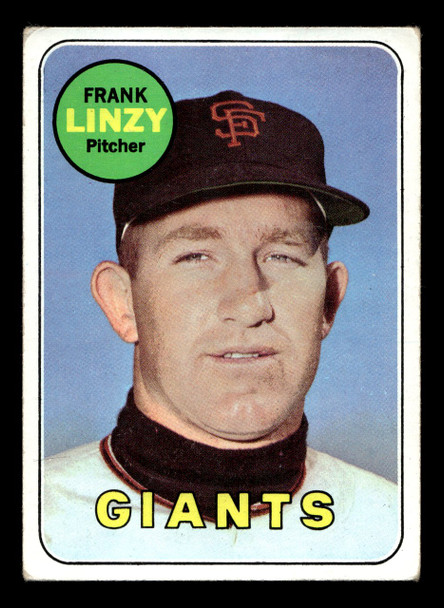 1969 Topps Frank Linzy #345 San Francisco Giants VG-EX front of card