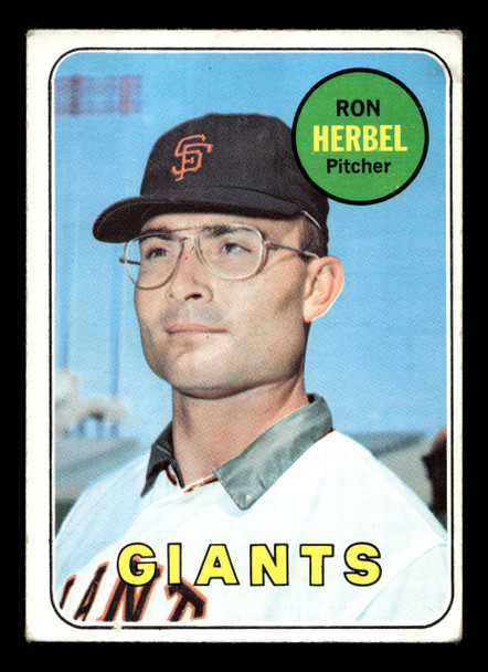 1969 Topps Ron Herbel #251 San Francisco Giants Low Grade - Marks front of card