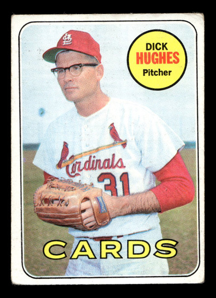 1969 Topps Dick Hughes #39 St. Louis Cardinals VG-EX front of card