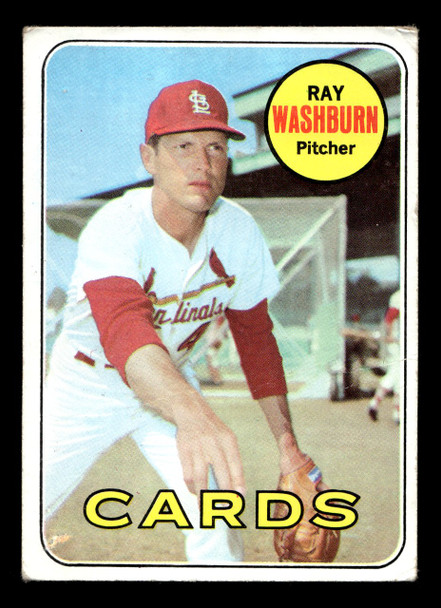 1969 Topps Ray Washburn #415 St. Louis Cardinals VG-EX front of card