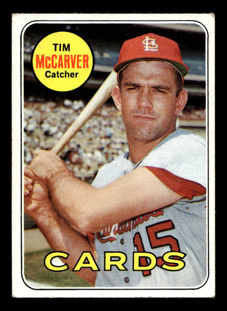 1969 Topps Tim McCarver #475 St. Louis Cardinals VG-EX front of card
