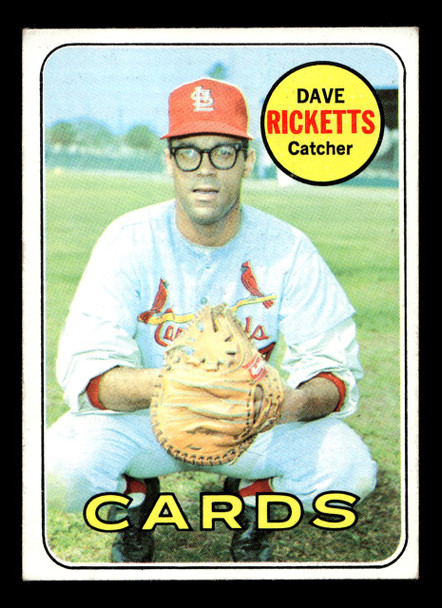 1969 Topps Dave Ricketts #232 St. Louis Cardinals VG-EX front of card