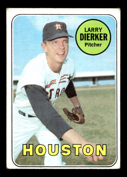 1969 Topps Larry Dierker #411 Houston Astros VG-EX — Example B front of card
