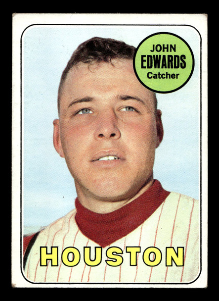 1969 Topps Johnny Edwards #186 Houston Astros VG-EX front of card