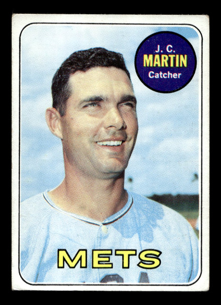 1969 Topps J.C. Martin #112 New York Mets VG-EX — Example A front of card