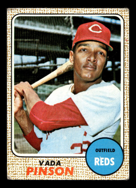 1968 Topps Vada Pinson #90 Cincinnati Reds VG-EX front of card