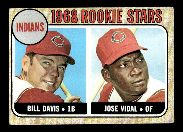 1968 Topps Bill Davis / Jose Vidal #432 Indians Rookies RC VG-EX front of card