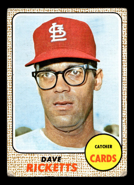 1968 Topps Dave Ricketts #46 St. Louis Cardinals VG front of card