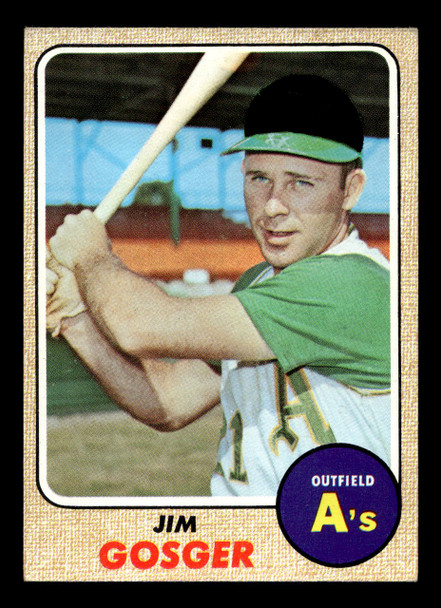 1968 Topps Jim Gosger #343 Oakland Athletics VG-EX front of card